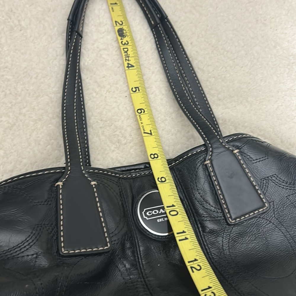 Coach Carryall Black Patent Leather Bag - Picture 12 of 13